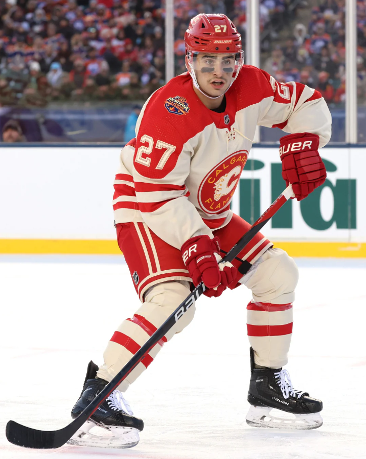 Pre-Order - Matt Coronato Autographed Calgary Flames Winter Classic 8x10 Photo