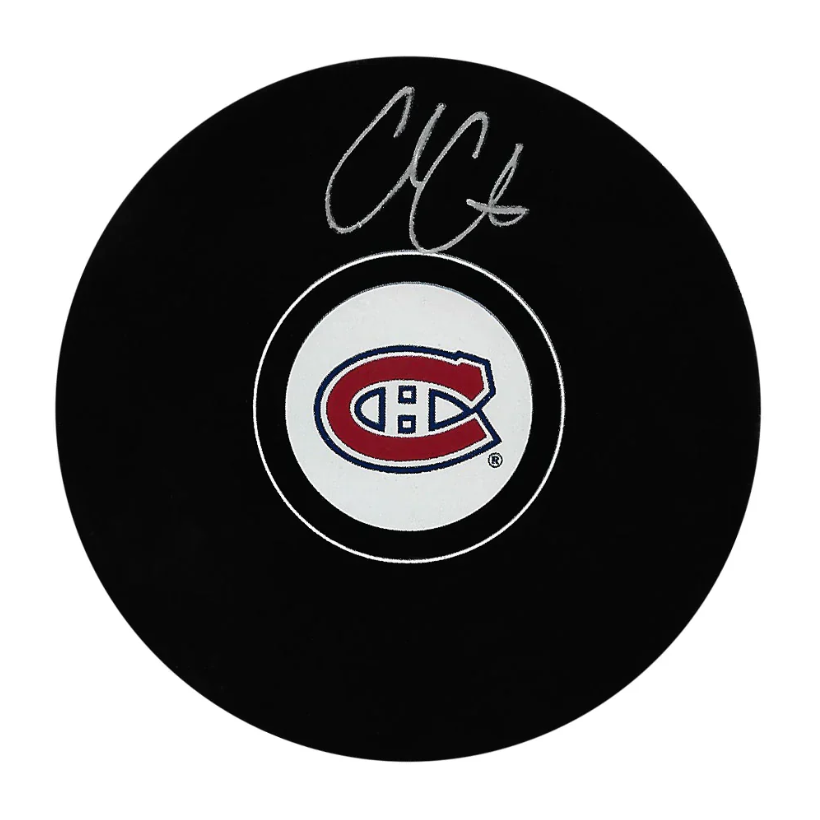 Cole Caufield Montreal Canadiens Autographed Hockey Puck