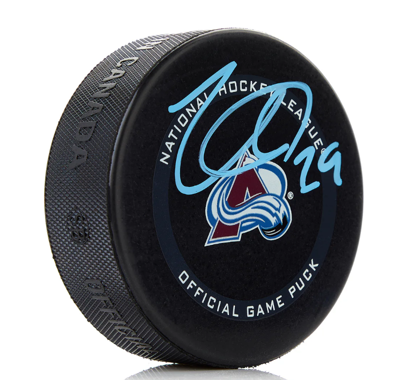 Nathan Mackinnon Colorado Avalanche Autographed Official Hockey Puck