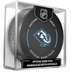 NHL Utah Mammoth Officially Licensed 2025-26 Team Game Hockey Puck Design- In Cube