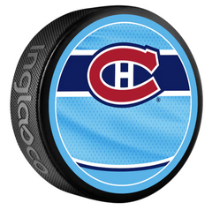 Pre-Order - Sean Monahan Autographed Montreal Canadiens Reverse Retro Hockey Puck
