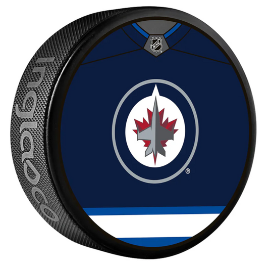 Pre-Order - Sean Monahan Autographed Winnipeg Jets Collector's Hockey Puck