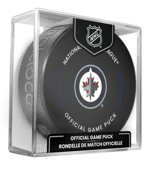 Pre-Order - Sean Monahan Autographed Winnipeg Jets Official Hockey Puck