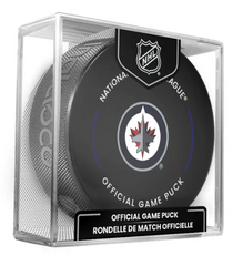 Pre-Order - Sean Monahan Autographed Winnipeg Jets Official Hockey Puck