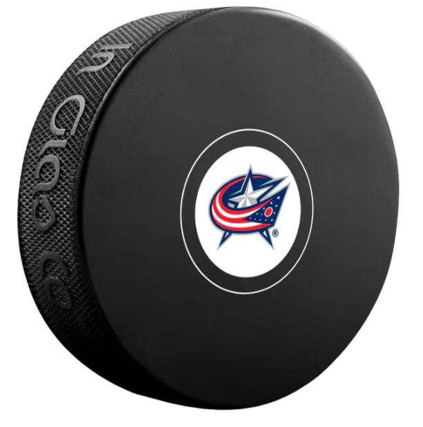 Pre-Order - Sean Monahan Autographed Columbus Blue Jackets Hockey Puck