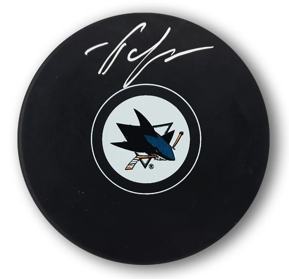 Yaroslav Askarov Autographed San Jose Sharks Hockey Puck