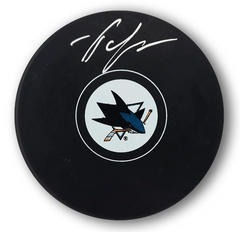 Yaroslav Askarov Autographed San Jose Sharks Hockey Puck