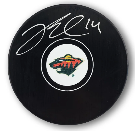 Joel Eriksson Ek Autographed Minnesota Wild Hockey Puck