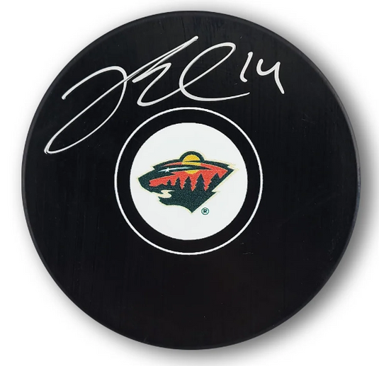Joel Eriksson Ek Autographed Minnesota Wild Hockey Puck