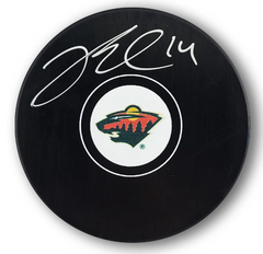 Joel Eriksson Ek Autographed Minnesota Wild Hockey Puck
