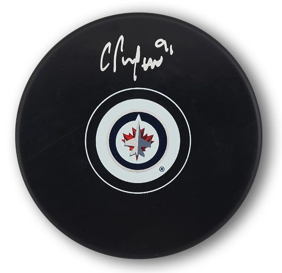 Cole Perfetti Autographed Winnipeg Jets Hockey Puck