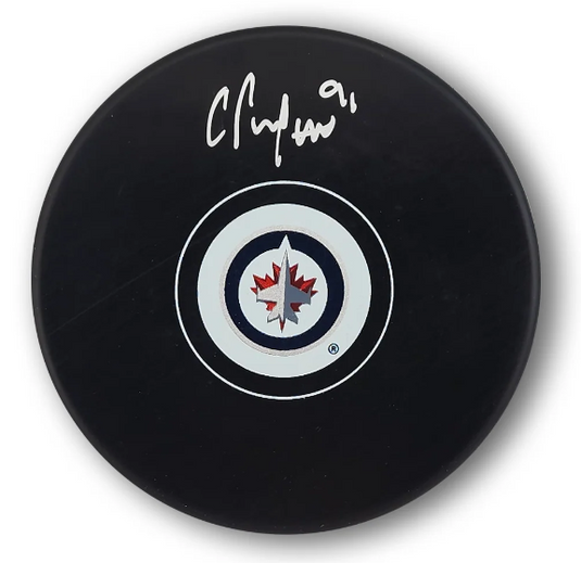 Cole Perfetti Autographed Winnipeg Jets Hockey Puck