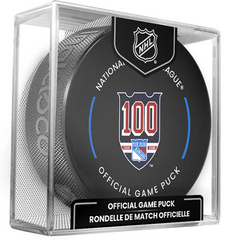 New York Rangers NHL Inglasco 2025-26 100th Anniversary Officially Licensed Game Hockey Puck