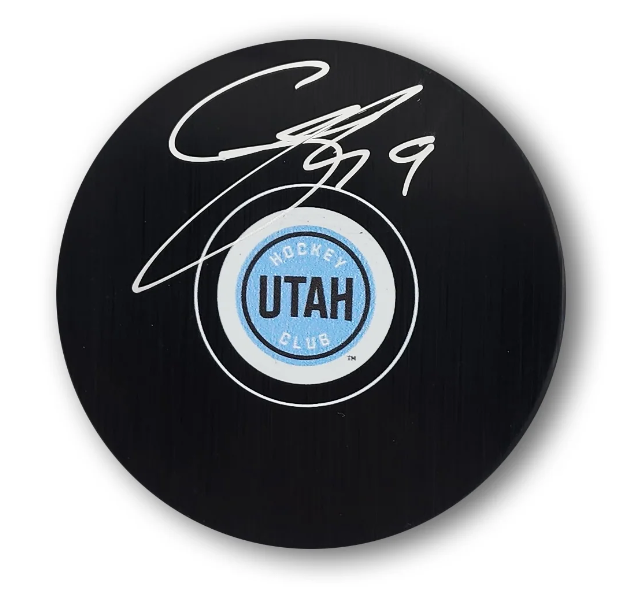 Clayton Keller Autographed Utah Hockey Club Hockey Puck