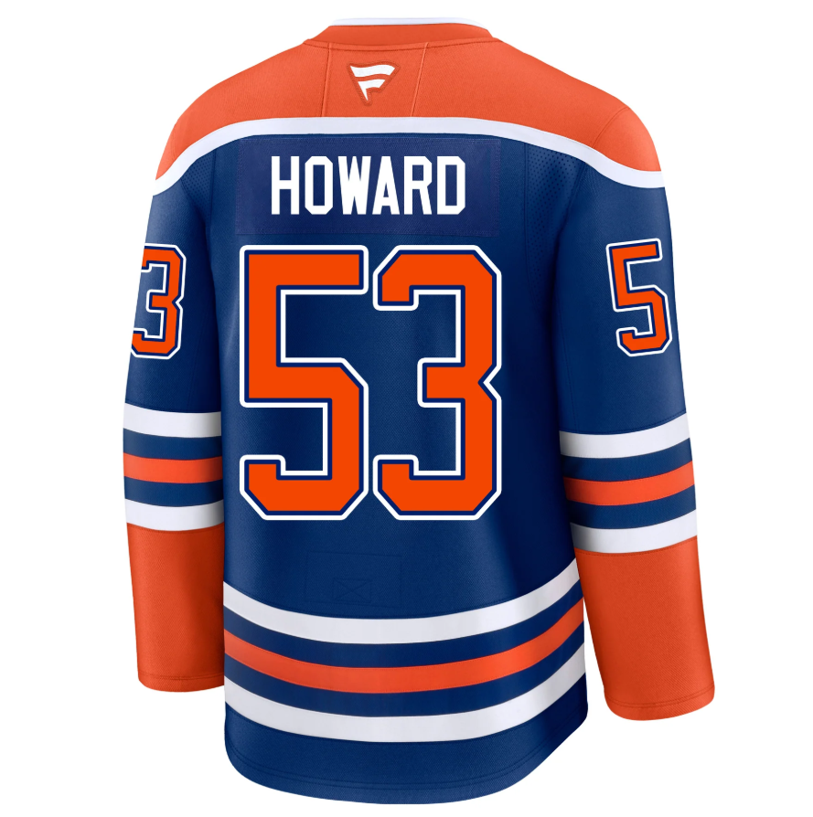 Pre-Order - Isaac Howard Autographed Edmonton Oilers Home Fanatics Premium Jersey