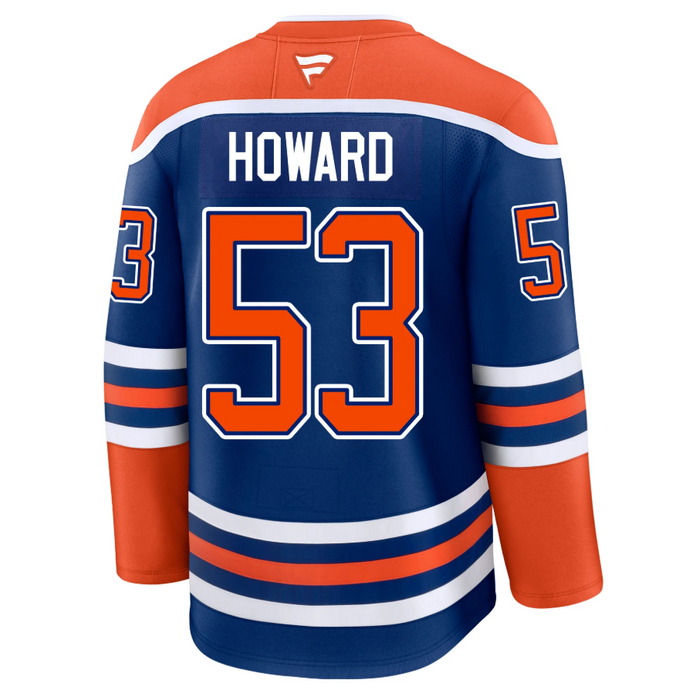 Pre-Order - Isaac Howard Autographed Edmonton Oilers Home Fanatics Premium Jersey