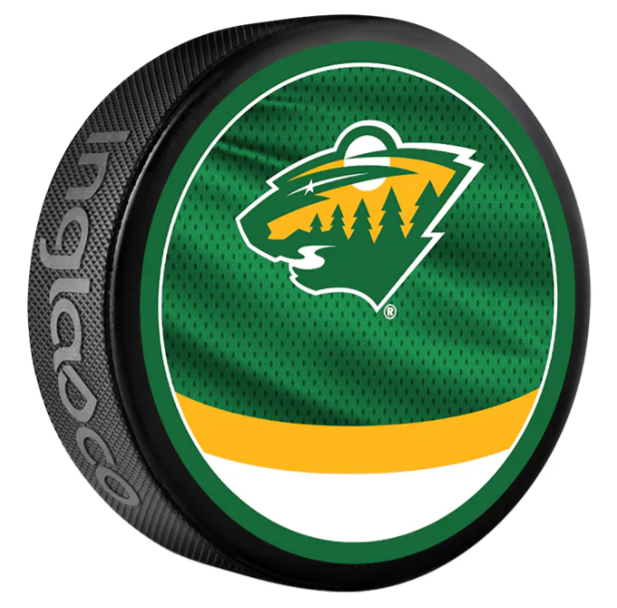 Pre-Order - Matt Boldy - Autographed Minnesota Wild Reverse Retro Hockey Puck