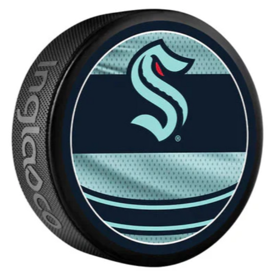 Pre-Order - Jared McCann - Autographed Seattle Kraken Reverse Retro Hockey Puck