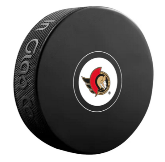 Pre-Order - Jake Sanderson Autographed Ottawa Senators Hockey Puck