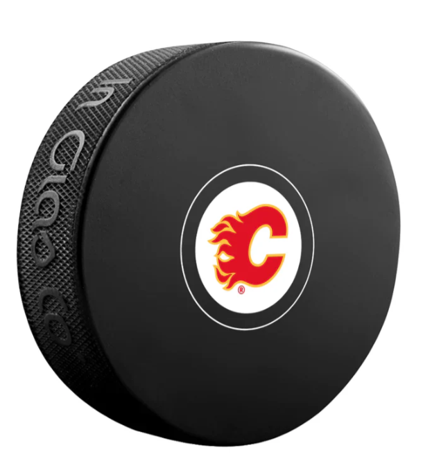 Pre-Order - Dustin Wolf Autographed Calgary Flames Hockey Puck