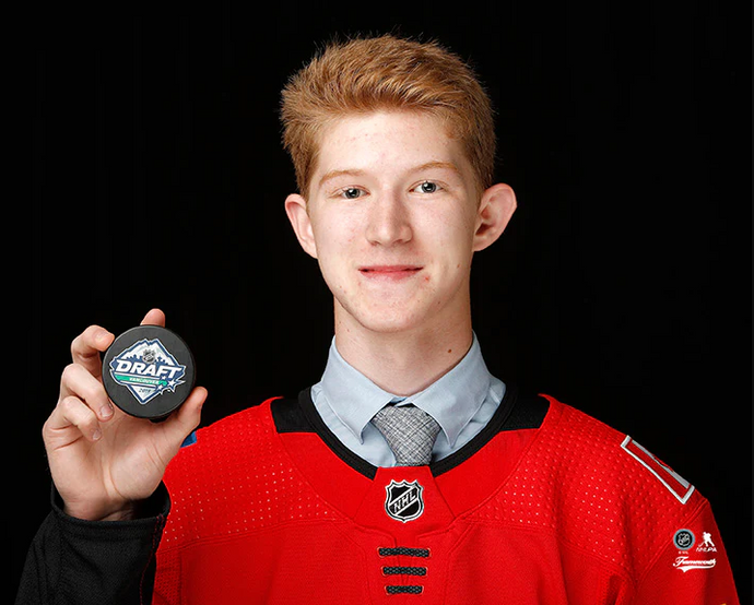 Pre-Order - Dustin Wolf Autographed 2019 NHL Draft 8x10 Photo