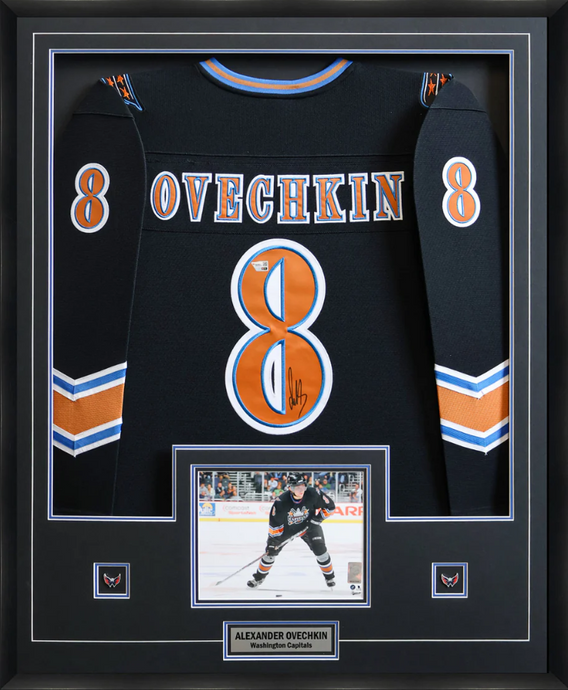 Alexander Ovechkin Signed Washington Capitals Framed 34x42 Rookie 2005 Mitchelll & Ness Jersey
