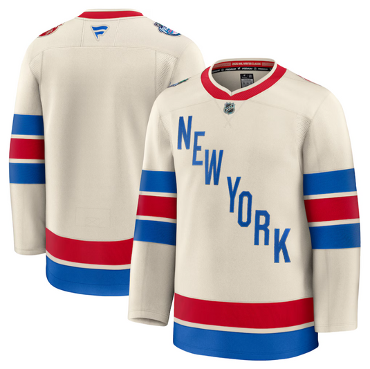 Men's New York Rangers Fanatics Beige 2026 NHL Winter Classic Premium Jersey