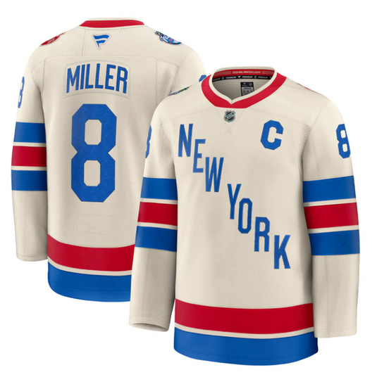 Men's New York Rangers J.T. Miller Fanatics Beige 2026 NHL Winter Classic Premium Jersey