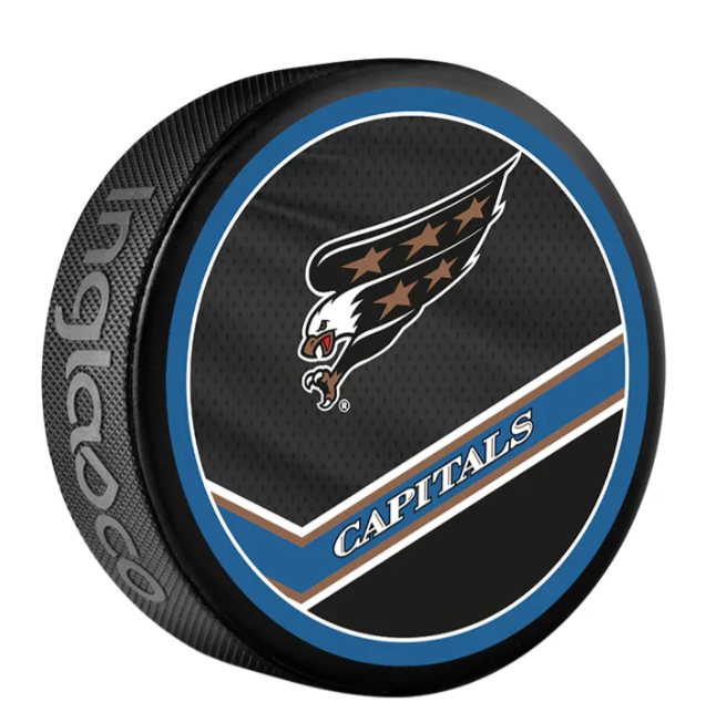 Pre-Order - John Carlson - Autographed Washington Capitals Reverse Retro Hockey Puck