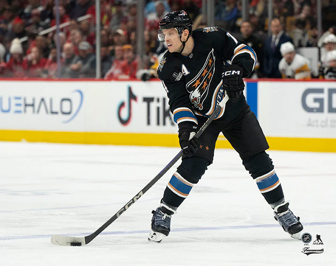 Pre-Order - John Carlson - Autographed Washington Capitals Reverse Retro 8x10 Photo