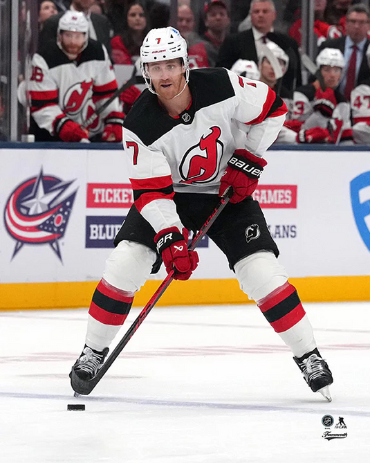 Pre-Order - Dougie Hamilton Autographed New Jersey Devils Away 8x10 Photo