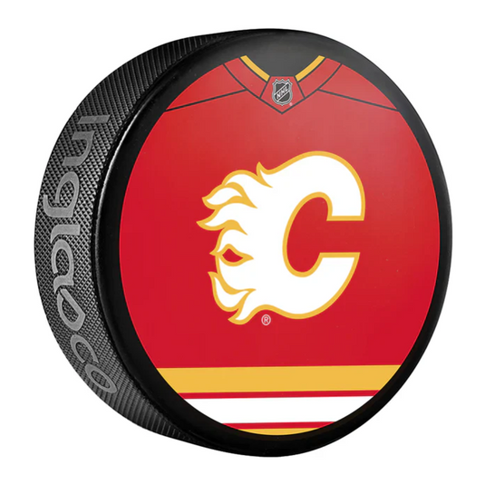 Pre-Order - Dougie Hamilton Autographed Calgary Flames Jersey Collector Hockey Puck