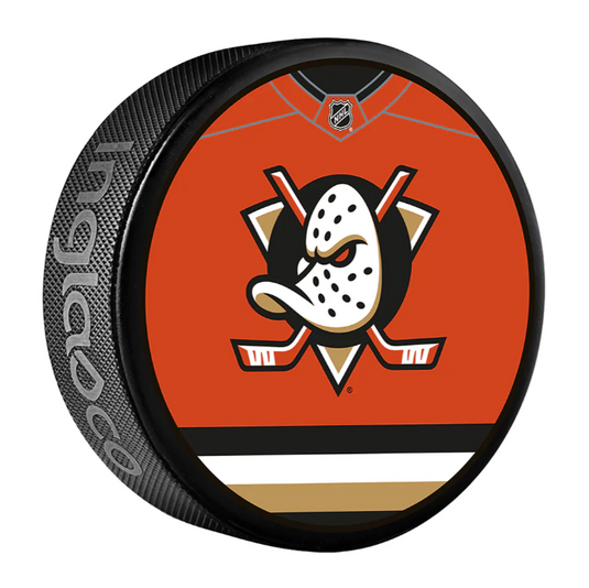 Pre-Order - Lukas Dostal Autographed Anaheim Ducks Jersey Design Hockey Puck