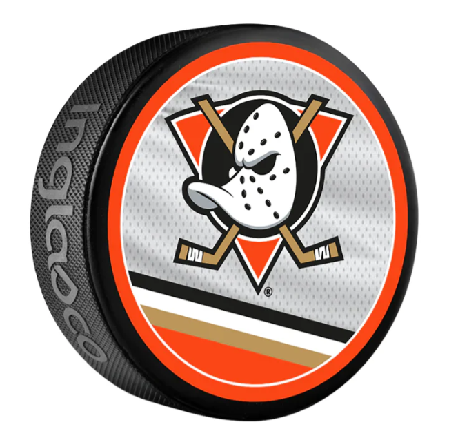 Pre-Order - Lukas Dostal Autographed Anaheim Ducks Reverse Retro Hockey Puck