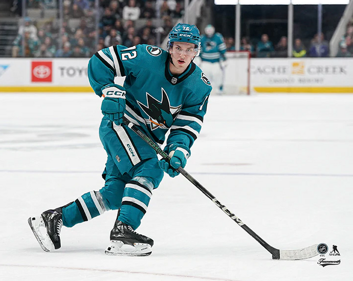 Pre-Order - William Eklund - Autographed San Jose Sharks Home Horizontal 8x10 Photo