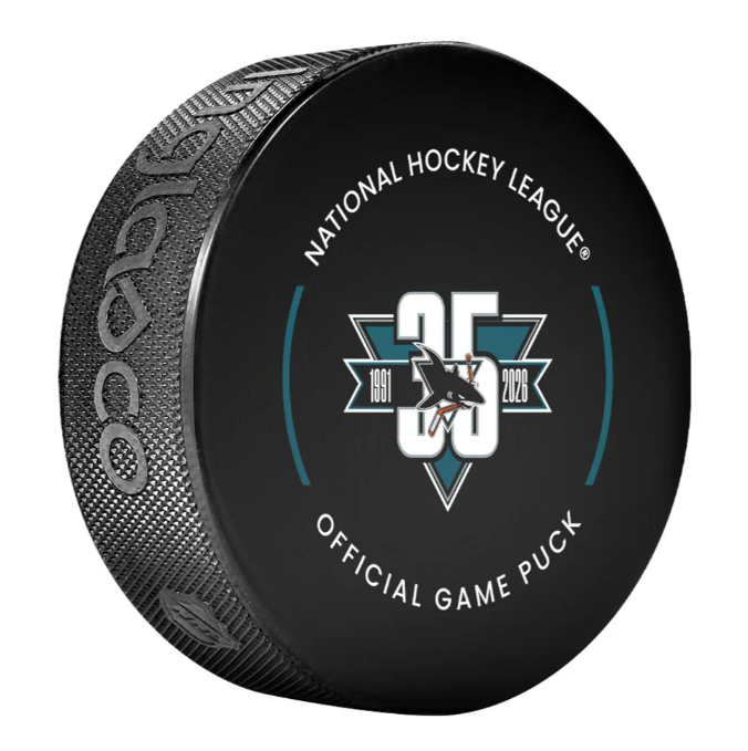 Pre-Order - William Eklund - Autographed San Jose Sharks 35th Year Official Hockey Puck