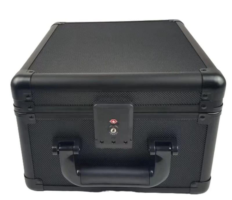 Load image into Gallery viewer, EVORETRO Aluminum Graded Card Storage Box, TSA Lock Gray - 3 Rows - 90 Cards
