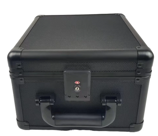 EVORETRO Aluminum Graded Card Storage Box, TSA Lock Gray - 3 Rows - 90 Cards