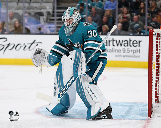 Pre-Order - Yaroslav Askarov Autographed San Jose Sharks Home Horizontal 8x10 Photo