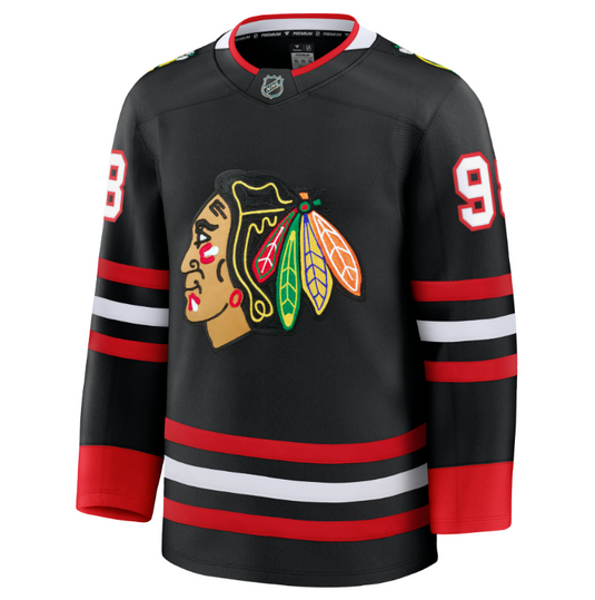 Connor Bedard Chicago Blackhawks Fanatics Alternate Premium Player Jersey – Black
