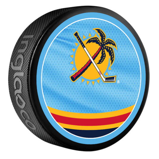 Pre-Order - Sam Bennett Autographed Florida Panthers Reverse Retro Hockey Puck