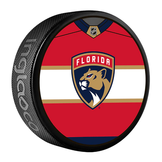 Pre-Order - Anton Lundell Autographed Florida Panthers Jersey Design Hockey Puck