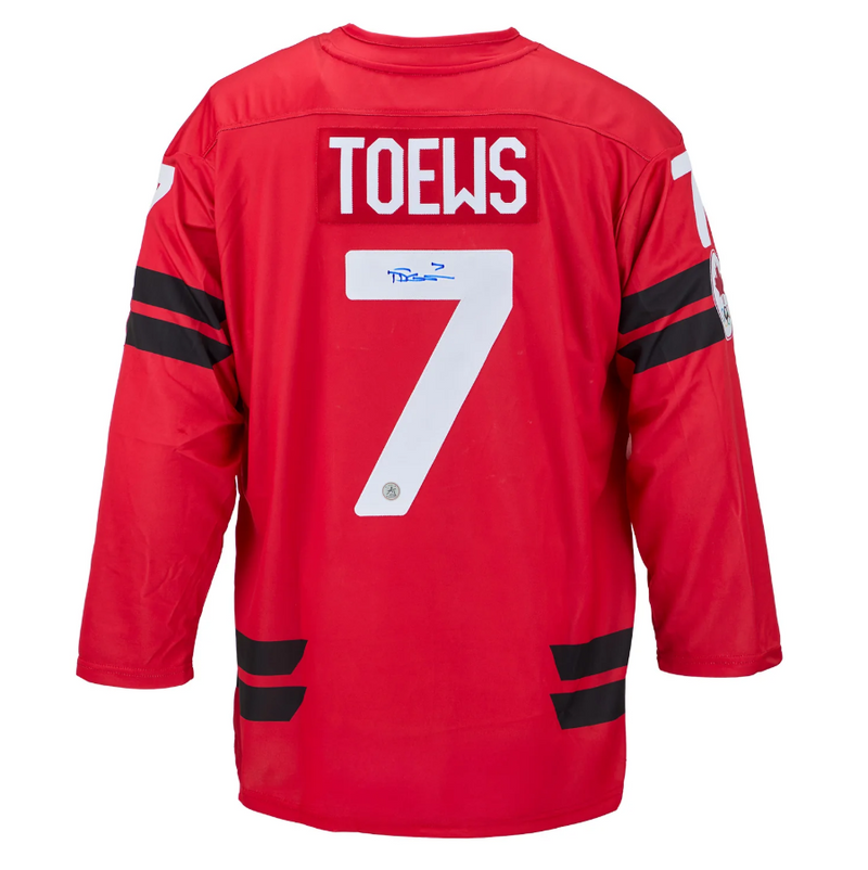 Load image into Gallery viewer, Devon Toews - Autographed Bauer 2026 Olympics Team Canada Replica Red Jersey
