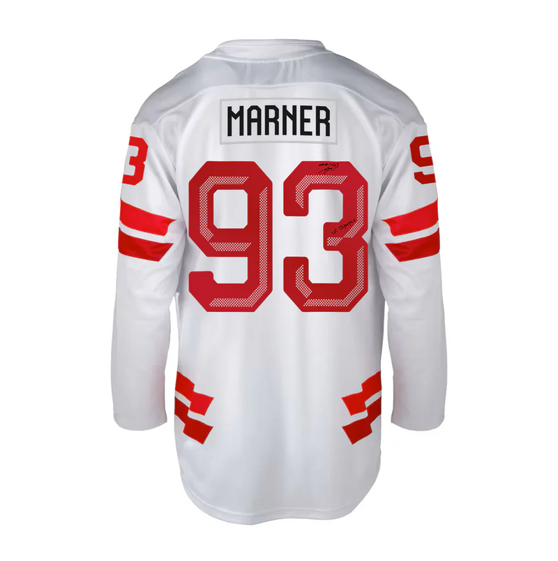 Load image into Gallery viewer, Mitch Marner - Autographed Bauer 2026 Olympics Team Canada Replica White Jersey Inscribed "1st Olympics" (Limited Edition of 93)
