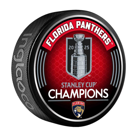 NHL Florida Panthers Inglasco 2025 Stanley Cup Champions Logo Hockey Puck