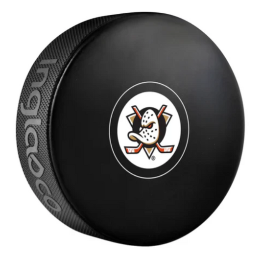 Pre-Order - Pavel Mintyukov Autographed Anaheim Ducks Hockey Puck