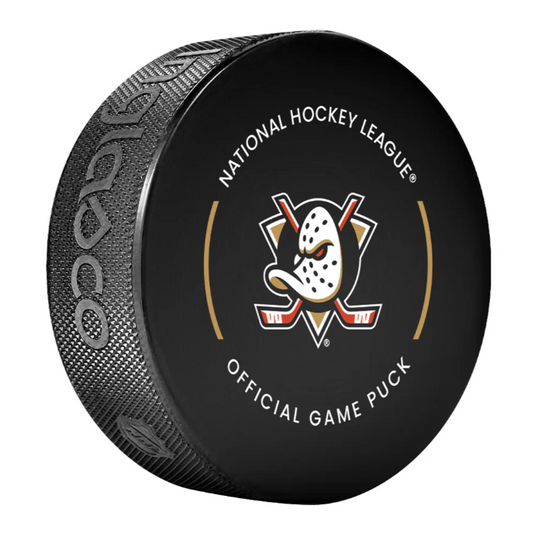 Pre-Order - Pavel Mintyukov Autographed Anaheim Ducks Official Hockey Puck