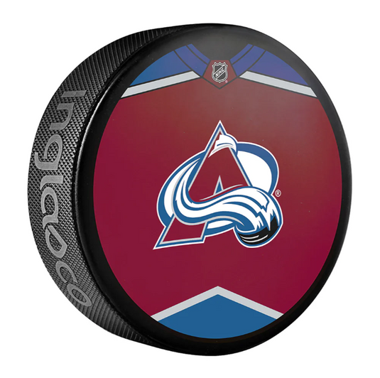 Pre-Order - Scott Wedgewood Autographed Colorado Avalanche Jersey Design Hockey Puck