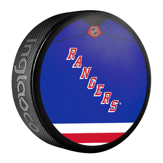 Pre-Order - Jonathan Quick Autographed New York Rangers Jersey Design Hockey Puck
