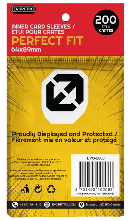 Evoretro Perfect Fit Sleeves Inner Card Protector (200 ct)